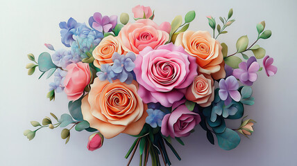 Colorful and fresh bouquet of flowers, perfect for any special occasion