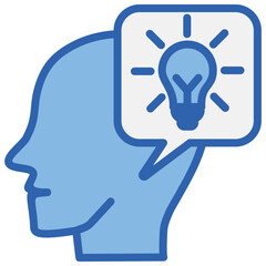 Domain Knowledge Blue White Icon