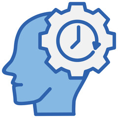 Discipline Blue White Icon