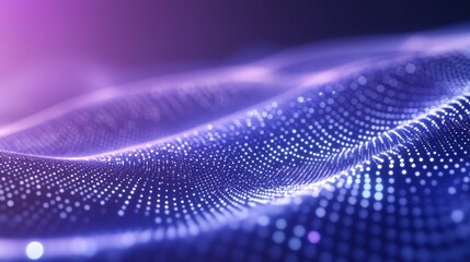 Abstract Dotted Wave Pattern in Blue and Violet Tones