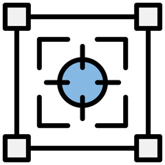 Focus Area Blue Black Icon