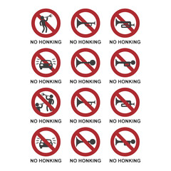 No honking allowed, flat logo