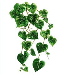 Hanging Heart-Shaped Plant Illustration, Botanical Art, Nature Decor, Decorative Element