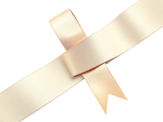 set of half white ribbon isolated on white background