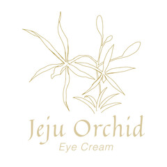 Korean Jeju Orchid Skincare Logo Hand Drawn Botanical Design for Natural Beauty Branding