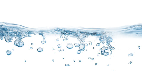 Bubbles rising in clear water studio png with transparency background creative concept high-resolution environment