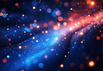 Obraz premium Abstract Background with Colorful Sparkles and Glitter on Dark Surface for Creative Projects and Designs, Digital Art and Textures