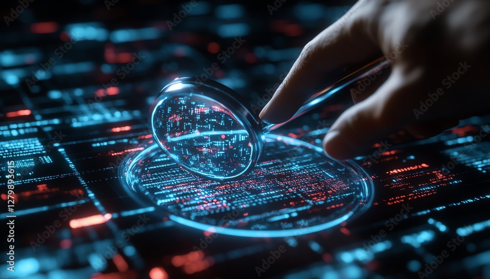 Leinwandbilder cybersecurity expert troubleshooting system errors
