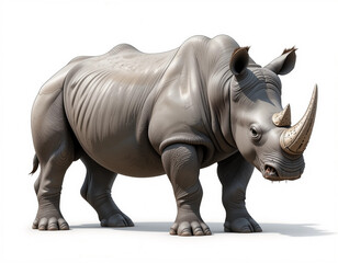 Obraz premium Majestic Guardian: Rhinoceros Collection, 