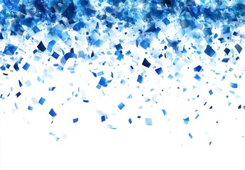 Obraz premium Beautiful Blue and White Confetti Texture with Sparkling Effects Ideal for Celebrations, Parties, and Special Occasions in a Bright and Cheerful Atmosphere