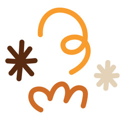 Abstract Lines Hand Drawn Shapes Expressive Composition