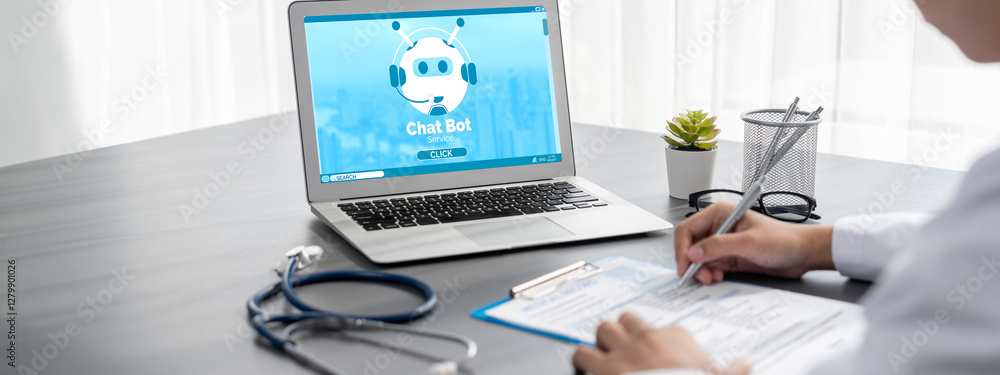 Poster chatbot software application for brisk online business that automatically reply to customer question