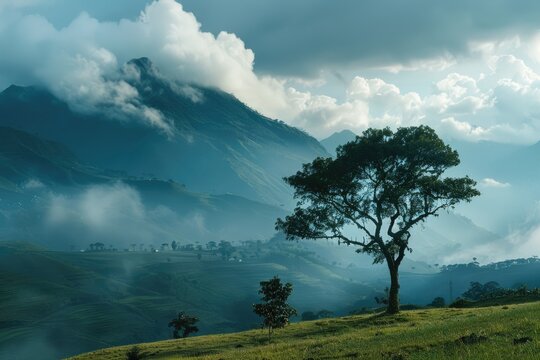 Environmental tribute: Day of Trees in Colombia honors nature, preserving landscapes, raising awareness sustainability, reflecting nation commitment to protecting greenery, forests. - Powered by Adobe
