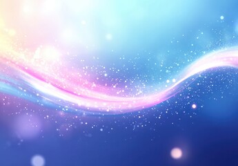 Obraz premium Colorful abstract wave with sparkling lights and dreamy background for creative design, wallpaper, and artistic projects