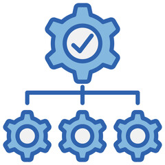 Coordination Blue White Icon