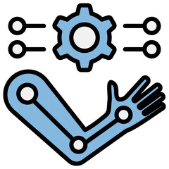 Biomechanical Blue Black Icon