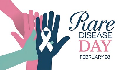 Minimal and Professional Rare Disease Day Vector Illustration – Awareness Poster, Typography Banner, and Cover Design