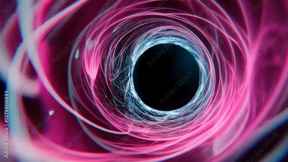 Aufkleber visual representation of a swirling vortex in vibrant colors with a deep center evoking a sense of d