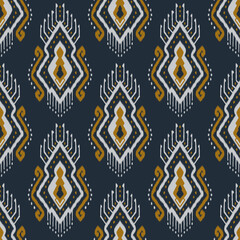 Geometric ethnic oriental ikat pattern traditional Design for background,carpet,wallpaper,clothing,wrapping,Batik,fabric,Vector illustration.embroidery style.
