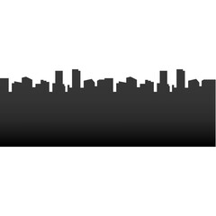 Obraz premium Snowy Landscape Element Silhouette of City Skyline