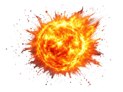 fireball isolated on white background