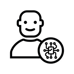 AI and Human Neural Circuit icon