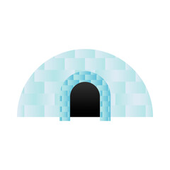 Fototapeta premium Snowy Landscape Element Igloo