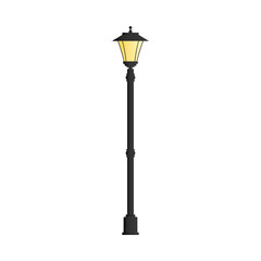 Snowy Landscape Element Street Lamp