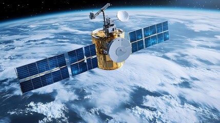 Satellite Orbiting Earth - Space Technology - Space exploration