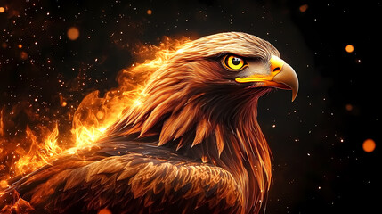 Flaming Eagle: A Vibrant Artwork