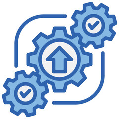 Ci Cd Blue White Icon