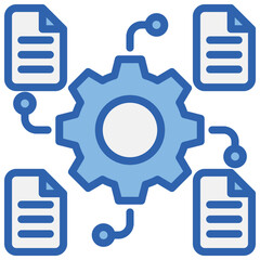 Middleware Blue White Icon