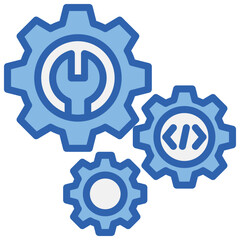 Configuration Blue White Icon