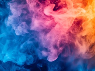 Obraz premium Colorful smoke swirls, abstract background