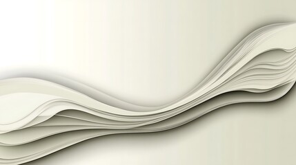 Obraz premium Abstract Wave Design in Subtle Cream Tones
