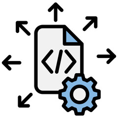 Source Control Blue Black Icon