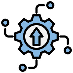 Distribution Development Blue Black Icon