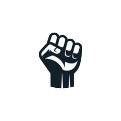 attack punch fist bump logo vector illustration template design