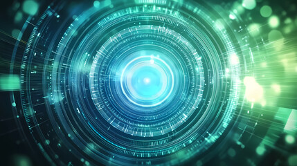 Fototapeta premium Futuristic Abstract Tech Design with Glowing Core
