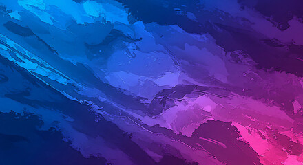 Diagonal Strokes: Electric Blue and Magenta Painterly Texture, Abstract Color Swirls, Digital Art with Dynamic Brushwork, Vibrant Color Blend with Diagonal Motion, Modern Artistic Expression