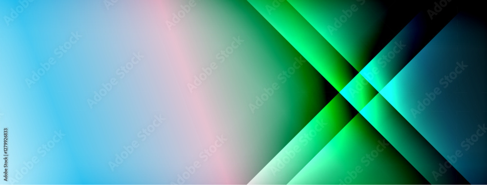 Poster Colorful gradient with lines made of shadow and light. Creative background