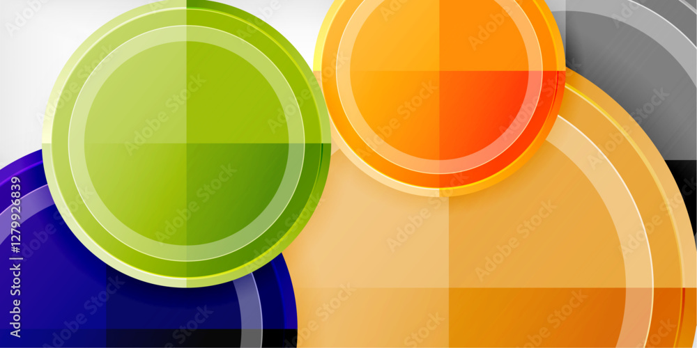 Poster minimal geometric abstract background. circle triangle design
