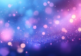 Ethereal Bokeh Background with Soft Glowing Lights in Pink, Blue, and Purple for Abstract and Dreamy Visuals in Various Creative Projects