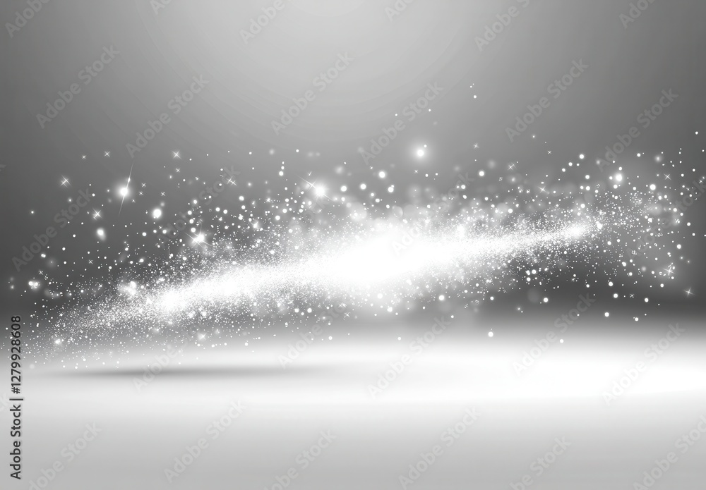 Aufkleber ethereal sparkling dust and light particles in a dreamlike background for abstract art and design pr