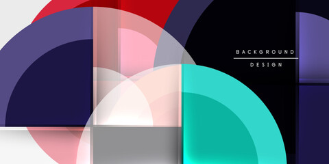 Techno circles and semi circles. Vector Illustration For Wallpaper, Banner, Background, Card, Book Illustration, landing page