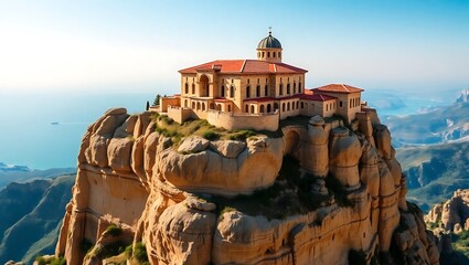 "Saint Stephen Monastery Perched on the Majestic Rocks of Meteora, Trikala, Greece"