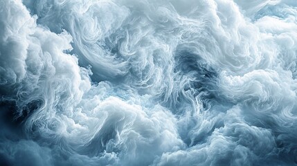 Obraz premium White and blue swirling clouds create an ethereal artistic pattern