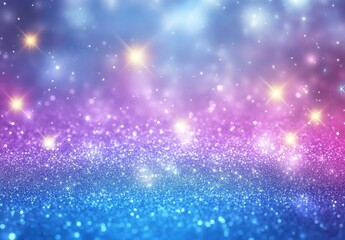 Glittering Starry Background with Blue, Purple, and Pink Gradient, Perfect for Celebrations, Events, and Festive Occasions, Creating a Dreamy Atmosphere
