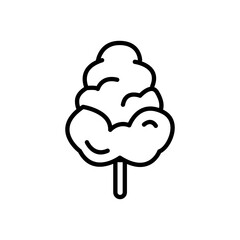 cotton candy icon vector, line style icon