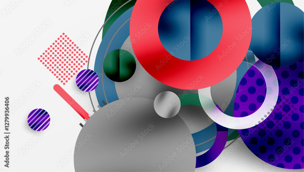 Poster Abstract background - layered geometric shapes with smooth gradients and transparency
